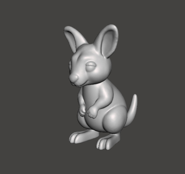 LITTLE KANGAROO FIGURE STATUE SCULPTURE MODEL ANIMAL KAWAII 3D Print Model .c4d .max .obj .3ds .fbx .stl .blend