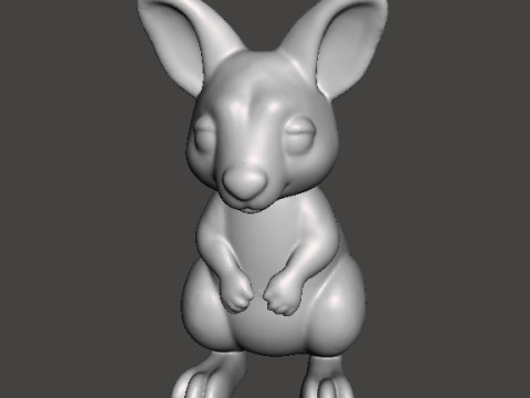 LITTLE KANGAROO FIGURE STATUE SCULPTURE MODEL ANIMAL KAWAII Model Cetak 3D