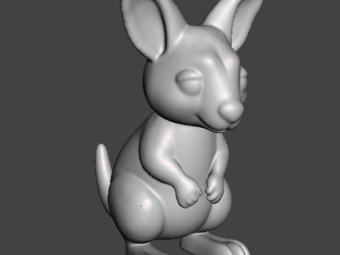 LITTLE KANGAROO FIGURE STATUE SCULPTURE MODEL ANIMAL KAWAII Model Cetak 3D