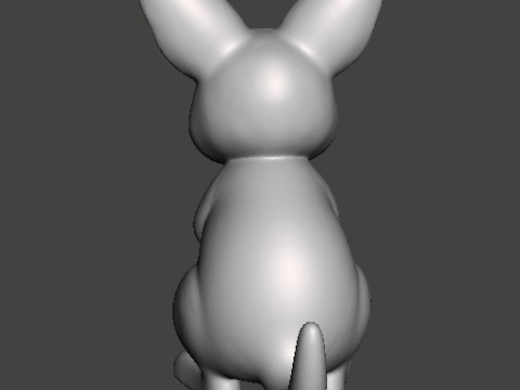 LITTLE KANGAROO FIGURE STATUE SCULPTURE MODEL ANIMAL KAWAII Model Cetak 3D