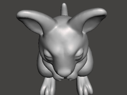LITTLE KANGAROO FIGURE STATUE SCULPTURE MODEL ANIMAL KAWAII Model Cetak 3D