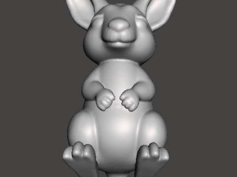 LITTLE KANGAROO FIGURE STATUE SCULPTURE MODEL ANIMAL KAWAII Model Cetak 3D