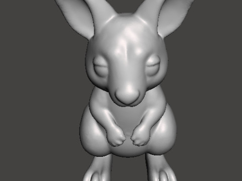 LITTLE KANGAROO FIGURE STATUE SCULPTURE MODEL ANIMAL KAWAII Model Cetak 3D