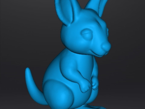 LITTLE KANGAROO FIGURE STATUE SCULPTURE MODEL ANIMAL KAWAII Model Cetak 3D