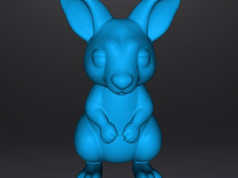 LITTLE KANGAROO FIGURE STATUE SCULPTURE MODEL ANIMAL KAWAII Model Cetak 3D
