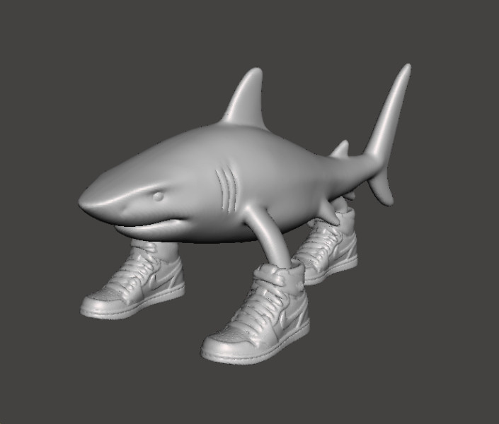 BRAINROT TRALALERO TRALALA SCULPTURE FIGURE MODEL STATUE TOY 3D Print Model .c4d .max .obj .3ds .fbx .stl .blend 