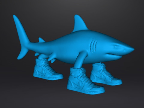 BRAINROT TRALALERO TRALALA SCULPTURE FIGURE MODEL STATUE TOY 3D Print Model