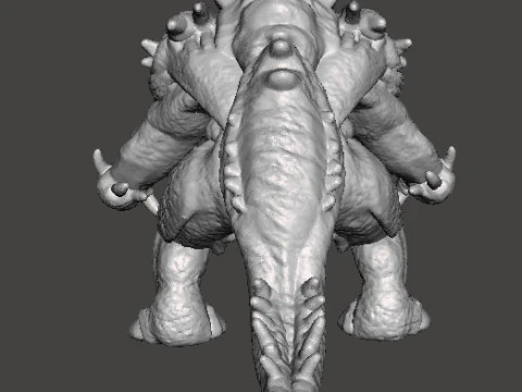 6MM SCALE FELUCIAN BULL RANCOR MINIATURE MODEL FOR SCIFI OR FANTASY GAMES EPIC 3D Print Model