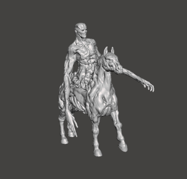 NUCKELAVEE CREATURE MODEL FIGURE FOR HORROR AND FANTASY GAMES RPG DND 3D Print Model .c4d .max .obj .3ds .fbx .stl .blend