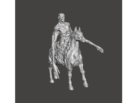 NUCKELAVEE CREATURE MODEL FIGURE FOR HORROR AND FANTASY GAMES RPG DND 3D Baskı Modeli