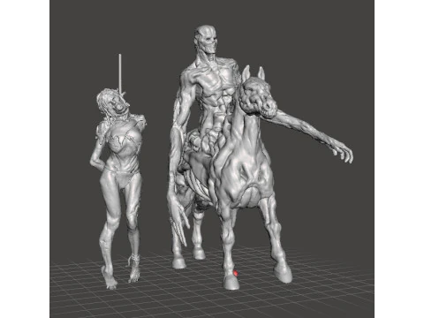 NUCKELAVEE CREATURE MODEL FIGURE FOR HORROR AND FANTASY GAMES RPG DND 3D Print Model