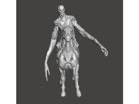 NUCKELAVEE CREATURE MODEL FIGURE FOR HORROR AND FANTASY GAMES RPG DND 3D Print Model