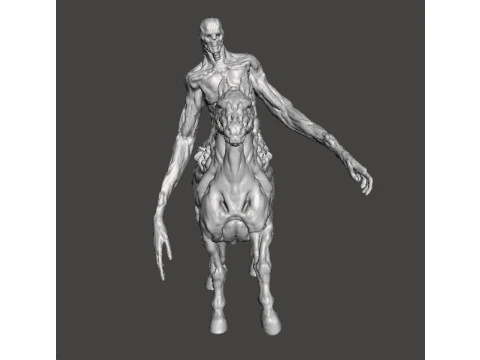 NUCKELAVEE CREATURE MODEL FIGURE FOR HORROR AND FANTASY GAMES RPG DND 3D Print Model
