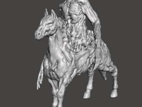 NUCKELAVEE CREATURE MODEL FIGURE FOR HORROR AND FANTASY GAMES RPG DND 3D Print Model