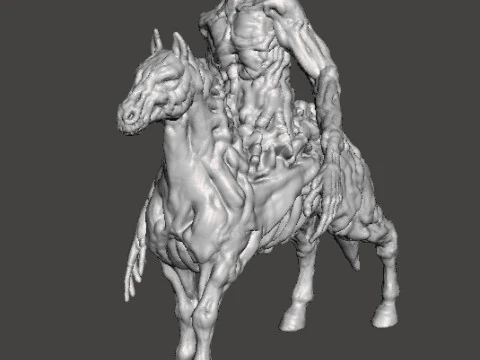 NUCKELAVEE CREATURE MODEL FIGURE FOR HORROR AND FANTASY GAMES RPG DND 3D Print Model
