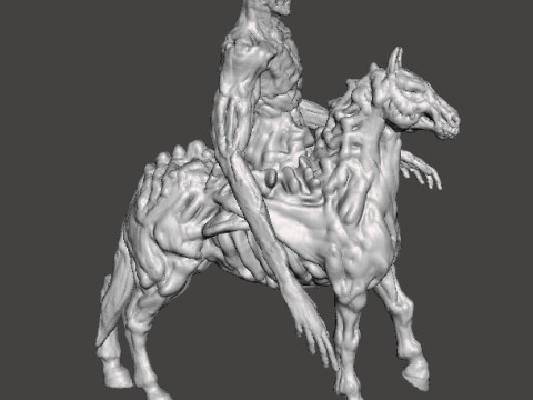 NUCKELAVEE CREATURE MODEL FIGURE FOR HORROR AND FANTASY GAMES RPG DND 3D Print Model