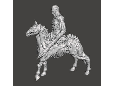 NUCKELAVEE CREATURE MODEL FIGURE FOR HORROR AND FANTASY GAMES RPG DND 3D Print Model