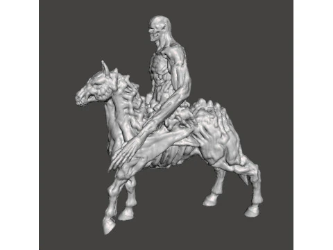 NUCKELAVEE CREATURE MODEL FIGURE FOR HORROR AND FANTASY GAMES RPG DND 3D Print Model