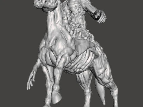 NUCKELAVEE CREATURE MODEL FIGURE FOR HORROR AND FANTASY GAMES RPG DND 3D Print Model