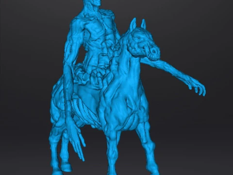 NUCKELAVEE CREATURE MODEL FIGURE FOR HORROR AND FANTASY GAMES RPG DND 3D Print Model