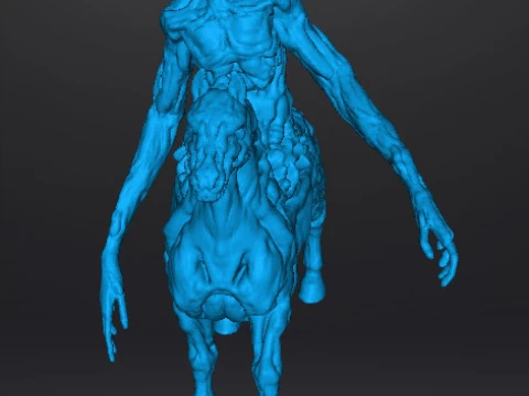 NUCKELAVEE CREATURE MODEL FIGURE FOR HORROR AND FANTASY GAMES RPG DND 3D Print Model