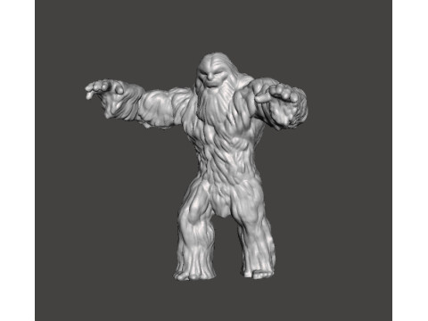 SASQUATCH CREATURE MODEL FIGURE FOR HORROR AND FANTASY GAMES RPG DND Model Cetak 3D