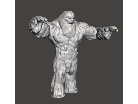 SASQUATCH CREATURE MODEL FIGURE FOR HORROR AND FANTASY GAMES RPG DND 3D Принт Модель