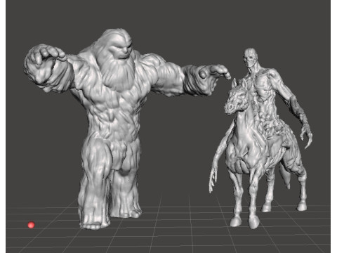 SASQUATCH CREATURE MODEL FIGURE FOR HORROR AND FANTASY GAMES RPG DND 3D Принт Модель