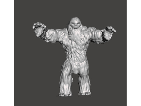 SASQUATCH CREATURE MODEL FIGURE FOR HORROR AND FANTASY GAMES RPG DND 3D Принт Модель
