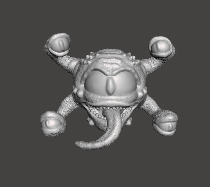 SPECTATOR BEHOLDER MINIATURE MODEL FANTASY OR SCIFI GAMES RPG DND 3D Baskı Modeli .c4d .max .obj .3ds .fbx .stl .blend