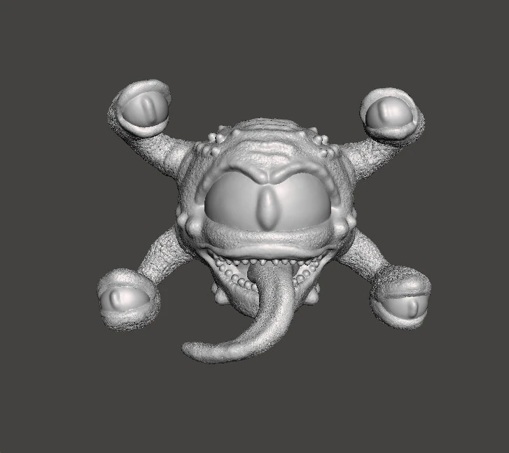 SPETTATORE BEholder MODELLO IN MINIATURA FANTASY O GIOCHI SCIFI RPG DND Modello di stampa 3D .c4d .max .obj .3ds .fbx .stl .blend