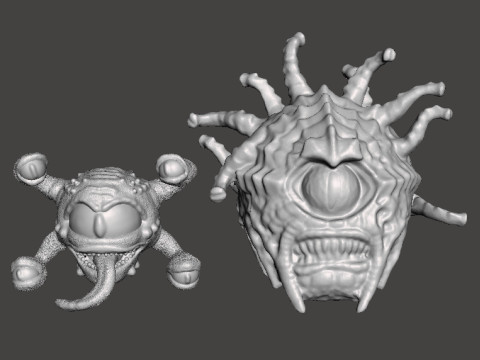 SPECTATOR BEHOLDER MINIATURE MODEL FANTASY OR SCIFI GAMES RPG DND 3D Baskı Modeli