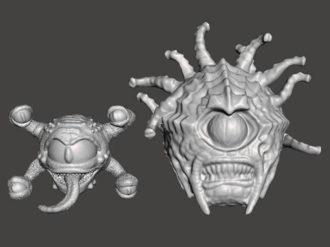 SPETTATORE BEholder MODELLO IN MINIATURA FANTASY O GIOCHI SCIFI RPG DND Modello di stampa 3D