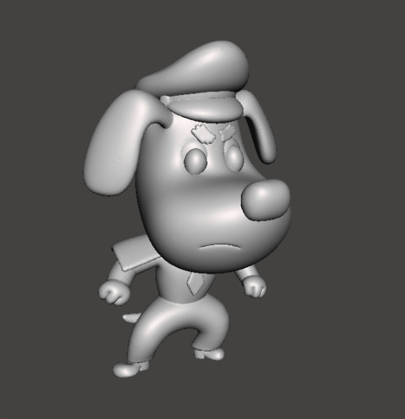 SHERIFF LABRADOR FIGURE MODEL TOY STATUE ORNAMENT FOR KIDS 3D Print Model .c4d .max .obj .3ds .fbx .stl .blend