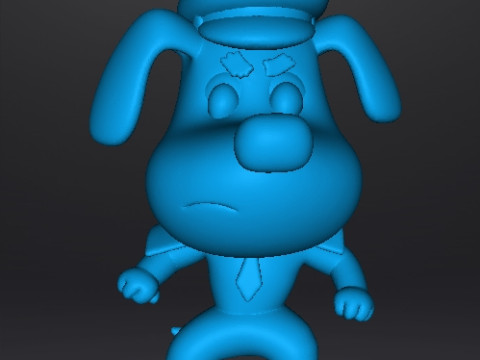 SHERIFF LABRADOR FIGURE MODEL TOY STATUE ORNAMENT FOR KIDS 3D Print Model