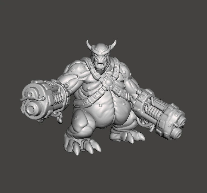 DOOM64 MANCUBUS DEMON MINIATURE MODEL FIGURE FOR FANTASY OR SCIFI GAMES RPG DND 3D Print Model .c4d .max .obj .3ds .fbx .stl .blend 