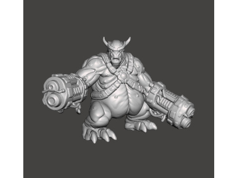 DOOM64 MANCUBUS DEMON MINIATURE MODEL FIGURE FOR FANTASY OR SCIFI GAMES RPG DND 3D Принт Модель