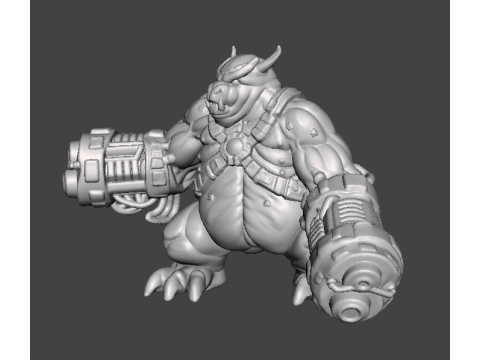 DOOM64 MANCUBUS DEMON MINIATURE MODEL FIGURE FOR FANTASY OR SCIFI GAMES RPG DND 3D प्रिंट मॉडल
