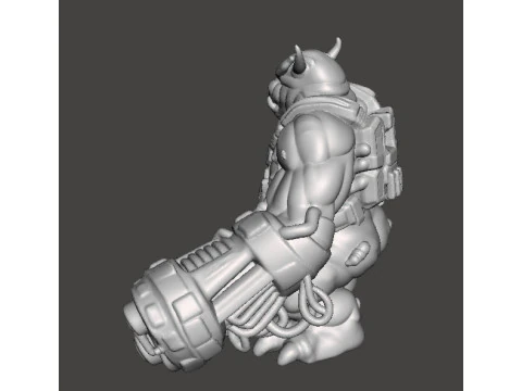 DOOM64 MANCUBUS DEMON MINIATURE MODEL FIGURE FOR FANTASY OR SCIFI GAMES RPG DND 3D Print Model