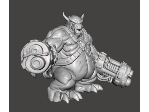 DOOM64 MANCUBUS DEMON MINIATURE MODEL FIGURE FOR FANTASY OR SCIFI GAMES RPG DND 3D प्रिंट मॉडल