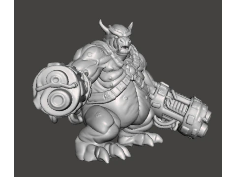 DOOM64 MANCUBUS DEMON MINIATURE MODEL FIGURE FOR FANTASY OR SCIFI GAMES RPG DND 3D Print Model
