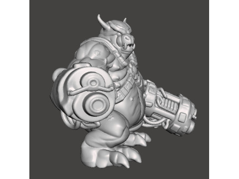 DOOM64 MANCUBUS DEMON MINIATURE MODEL FIGURE FOR FANTASY OR SCIFI GAMES RPG DND 3D प्रिंट मॉडल