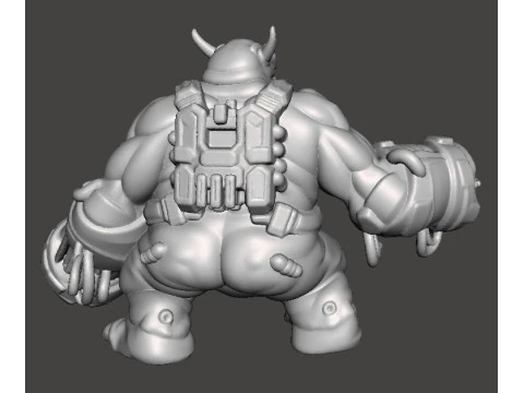 DOOM64 MANCUBUS DEMON MINIATURE MODEL FIGURE FOR FANTASY OR SCIFI GAMES RPG DND 3D Print Model