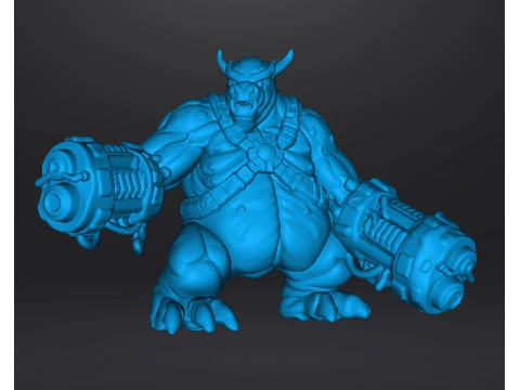 DOOM64 MANCUBUS DEMON MINIATURE MODEL FIGURE FOR FANTASY OR SCIFI GAMES RPG DND 3D Print Model