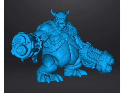 DOOM64 MANCUBUS DEMON MINIATURE MODEL FIGURE FOR FANTASY OR SCIFI GAMES RPG DND 3D Print Model