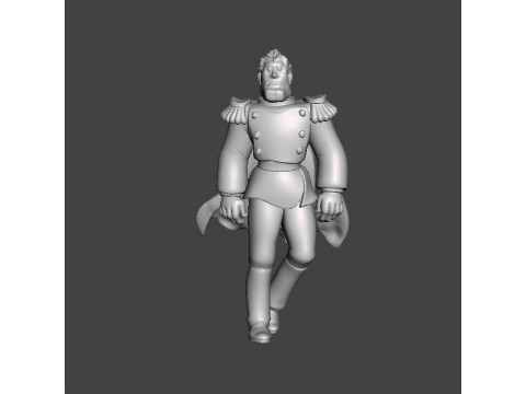HEAVY METAL CAPTAIN LINCOLN F STERNN MINIATURE MODEL FANTASY GAMES RPG DND Modelo de Impressão 3D