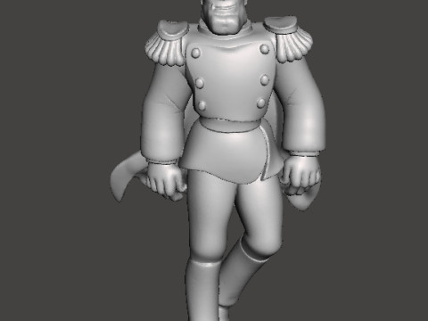 HEAVY METAL CAPTAIN LINCOLN F STERNN MINIATURE MODEL FANTASY GAMES RPG DND 3D Print Model