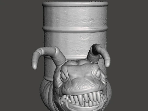 ALIEN STORM SNAIL DRUM MONSTER CREATURE MODEL FIGURE FOR HORROR AND FANTASY GAMES RPG DND 3D Print Model