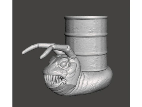 ALIEN STORM SNAIL DRUM MONSTER CREATURE MODEL FIGURE FOR HORROR AND FANTASY GAMES RPG DND 3D Print Model