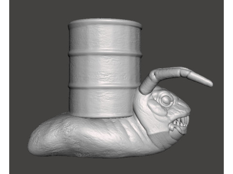 ALIEN STORM SNAIL DRUM MONSTER CREATURE MODEL FIGURE FOR HORROR AND FANTASY GAMES RPG DND 3D Print Model